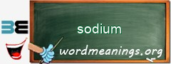 WordMeaning blackboard for sodium